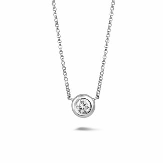 0.70 carat diamond satellite pendant in white gold