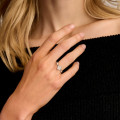0.50 carat solitaire ring in yellow gold with princess diamond