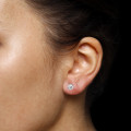 0.60 carat diamond satellite earrings in white gold