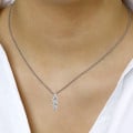 0.85 carat trilogy diamond pendant in white gold