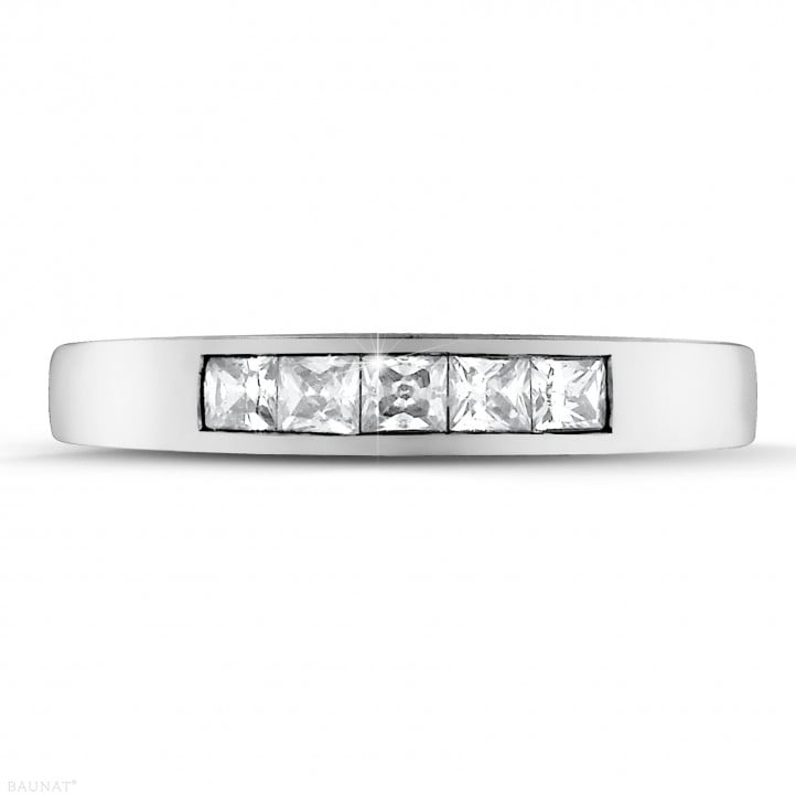 0.50 carat platinum eternity ring with princess diamonds