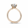 1.25 carat solitaire diamond ring in red gold