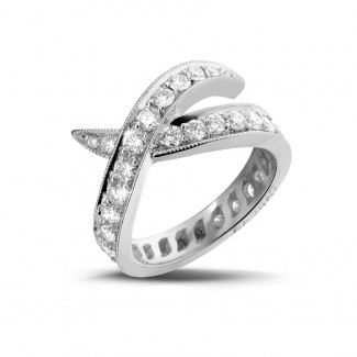 Rings - 1.40 carat diamond design ring in platinum