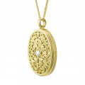 Exclusive BAUNAT stock sale (no 30 day return) - 0.40 carat diamond design medallion in yellow gold