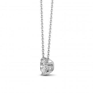 Fast delivery products - 1.00 carat solitaire pendant in white gold with round diamond