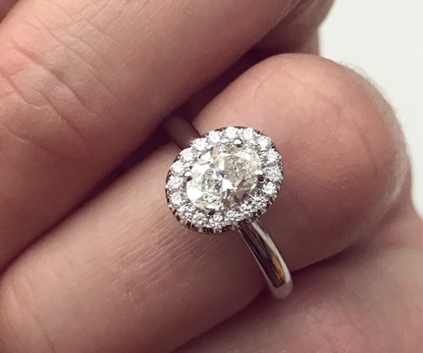 European-Cut Diamond Engagement Ring