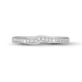 0.20 carat curved diamond eternity ring (half set) in platinum