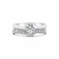 0.20 carat curved diamond eternity ring (half set) in platinum