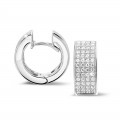 0.75 carat diamond creole earrings in white gold