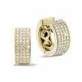 0.75 carat diamond creole earrings in yellow gold