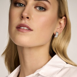 Earrings - 1.20 carat diamond earrings in red gold