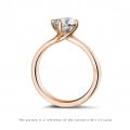 2.50 carat solitaire diamond ring in red gold