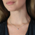 1.50 carat solitaire pendant in white gold with round diamond and four prongs
