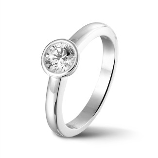 Satellite de BAUNAT - 1.00 carat solitaire ring in white gold with round diamond