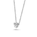 1.50 carat solitaire pendant in white gold with round diamond