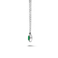 Satellite pendant in platinum with a round emerald