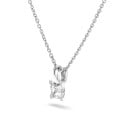 1.00 carat solitaire pendant in white gold with princess diamond of exceptional quality (D-IF-EX-None fluorescence-GIA certificate)