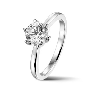 BAUNAT Iconic 3.00 carat solitaire ring in white gold with round diamond of exceptional quality (D-IF-EX-None fluorescence-GIA certificate)