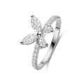 Butterfly ring with Marquise and Pear cut Diamond Wings