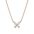 Butterfly Pendant with Marquise and Pear cut Diamond Wings