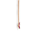 Flower Pendant with Marquise cut Red Ruby Petals in red gold