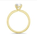 1.00 carat solitaire ring in yellow gold with round diamond