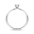 0.15 carat solitaire ring with a princess cut diamond in white gold