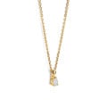 0.15 carat solitaire pendant with a pear cut diamond in yellow gold