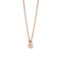 0.15 carat solitaire pendant with a oval cut diamond in red gold