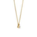 0.15 carat solitaire pendant with a round cut diamond in yellow gold