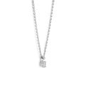 0.15 carat solitaire pendant with a oval cut diamond in white gold