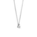 0.15 carat solitaire pendant with a round cut diamond in white gold