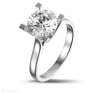 2.50 carat solitaire diamond ring in platinum