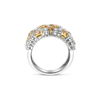 Rings - One of a kind - 2.95 carat cocktail ring in yellow and white gold