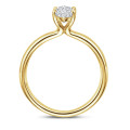 1.00Ct solitaire ring in yellow gold with Marquise diamond
