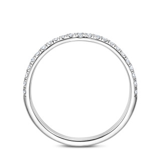 Ladies wedding rings - 0.23 carat half-set eternity ring in white gold - matches with specific rings from the BAUNAT Iconic collection