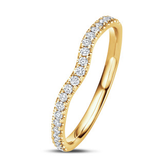 Eternity ring - 0.23 carat half-set eternity ring in yellow gold - matches with specific rings from the BAUNAT Iconic collection