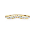 0.23 carat half-set eternity ring in yellow gold - matches with specific rings from the BAUNAT Iconic collection