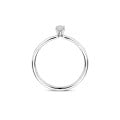 0.15 carat solitaire ring with a Marquise cut diamond in white gold