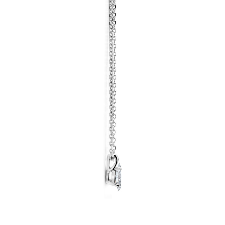0.15 carat solitaire pendant with a Marquise cut diamond in white gold
