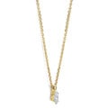 0.15 carat solitaire pendant with a Marquise cut diamond in yellow gold
