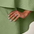 0.50 carat diamond rose design ring in white gold
