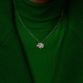 0.50 carat diamond rose design pendant in white gold