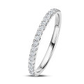 0.26 carat half-set eternity ring in white gold - matches with all rings from the Fancy Shapes collection