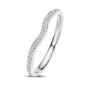 0.22 carat half-set eternity ring in white gold - matches with specific rings from the BAUNAT Iconic collection