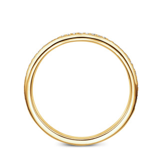 Eternity ring - 0.22 carat half-set eternity ring in yellow gold - matches with specific rings from the BAUNAT Iconic collection