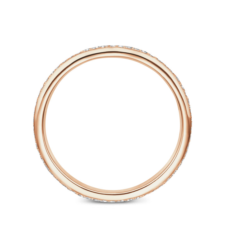 0.43 carat full-set eternity ring in red gold - matches with specific rings from the BAUNAT Iconic collection
