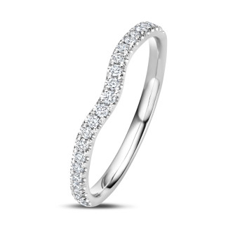 Ladies wedding rings - 0.46 carat full-set eternity ring in white gold - matches with specific rings from the BAUNAT Iconic collection