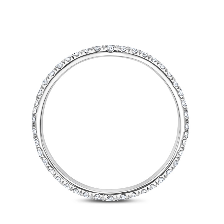 0.46 carat full-set eternity ring in white gold - matches with specific rings from the BAUNAT Iconic collection