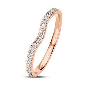 Wedding - 0.46 carat full-set eternity ring in red gold - matches with specific rings from the BAUNAT Iconic collection